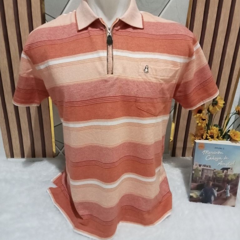 kaos kerah polo half Zipper HP