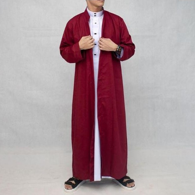 Wajib Punya Jubah Luaran Pria Dewasa Twis Higt / Jubah Yaman Habaib / Jubah Luaran Muslim Terbuka / 