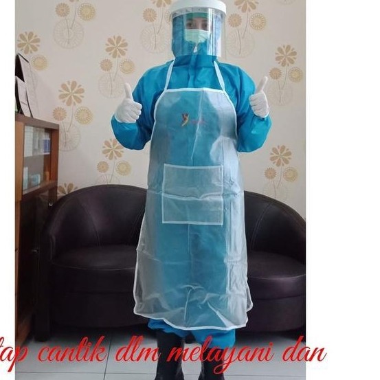 "New" BAJU APD HAZMAT Parasut Waterproof Coating Bisa Dicuci Panjang All Size Fit to XXL Gown