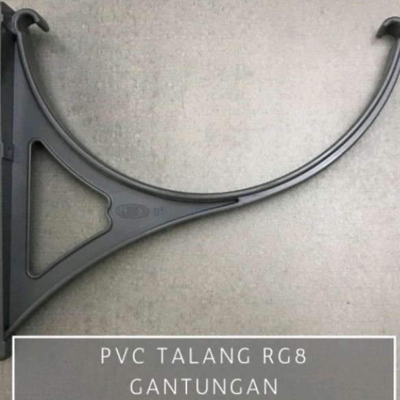 Gantungan Talang Air Oval PVC Bracket Holder Clamp Klem Talang 8" 8 Inch