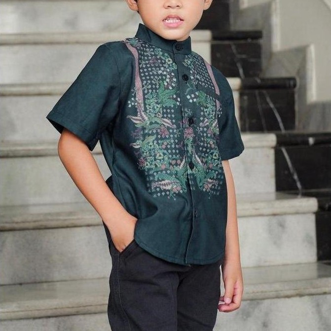 Benang Jarum - Serenity Soiree Kids Shirt - Midnight