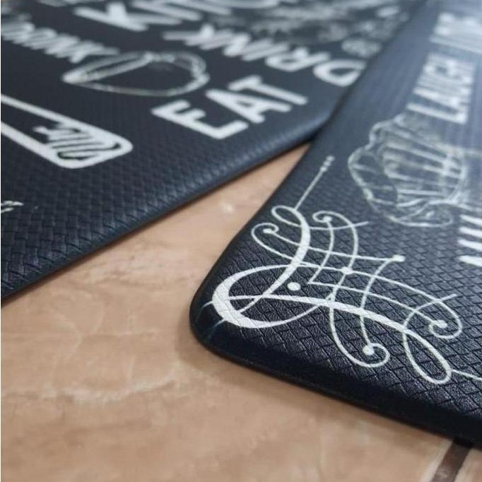 Karpet Dapur Panjang 1 Set Keset Dapur Anti Slip - Kitchen Black