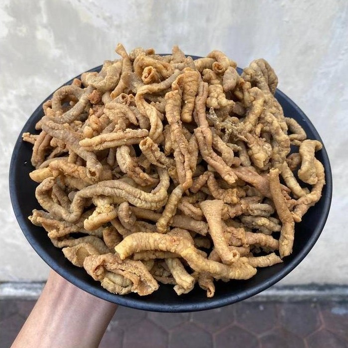 500G Keripik Usus Original Asin Kriuk Camilan Snack Food Jaya Makmur 2 Cemilan Makanan Pedas Kerupuk