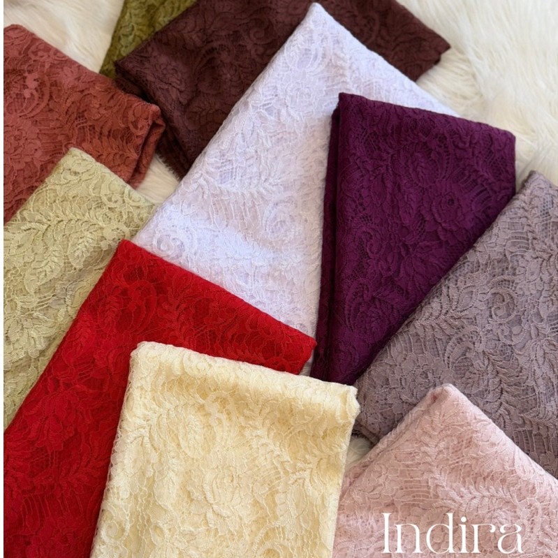 Kain Kebaya Brokat Semi Prancis 3D   PREMIUM  SERIES  INDIRA   2,6 Meter  - Amiratextile