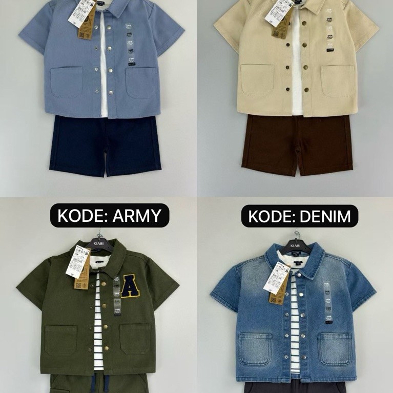 • BABYLURAIN • Kiabi 3in1 Set Anak Laki Laki Chinos Outer