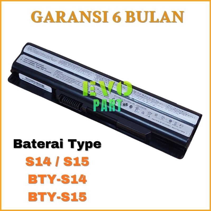 Baterai Battery MSI BTY-S14 For GE620 GE70 GE60 FX600 CX70 CR41 P60 GP70 -NEW