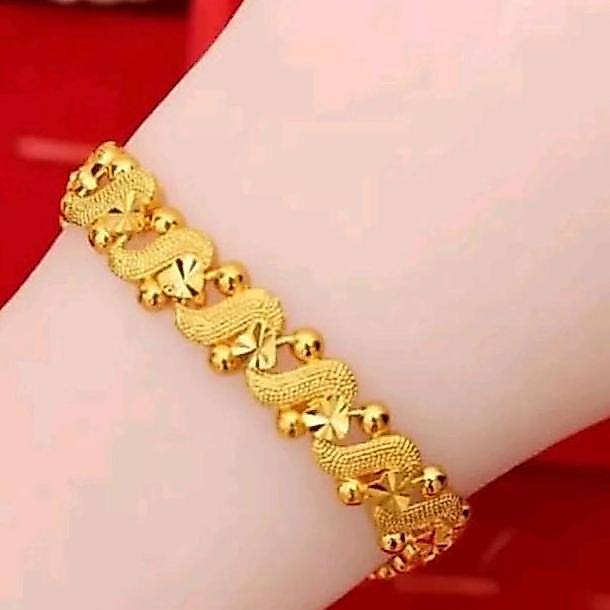 NAFELASHOP6 - GELANG TANGAN DEWASA TITANIUM ANTI LUNTUR PEREMPUAN - PUSAT XUPING TITANIUM EMAS PUTIH