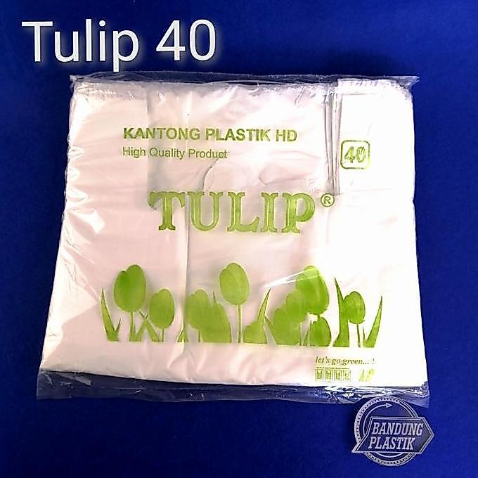 Svve- Kantong Plastik Kresek Hd Tulip Ukuran 40 / Putih
