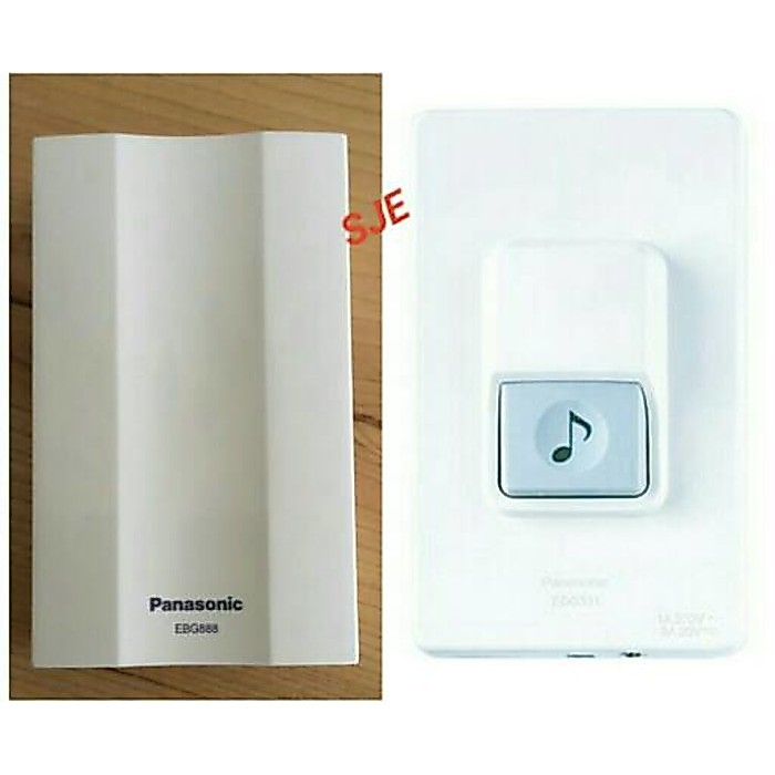 Combo Bell Saklar Paket Bel Listrik dan Saklar Bel Anti Air Model Tempel Warna Putih + Saklar Panaso