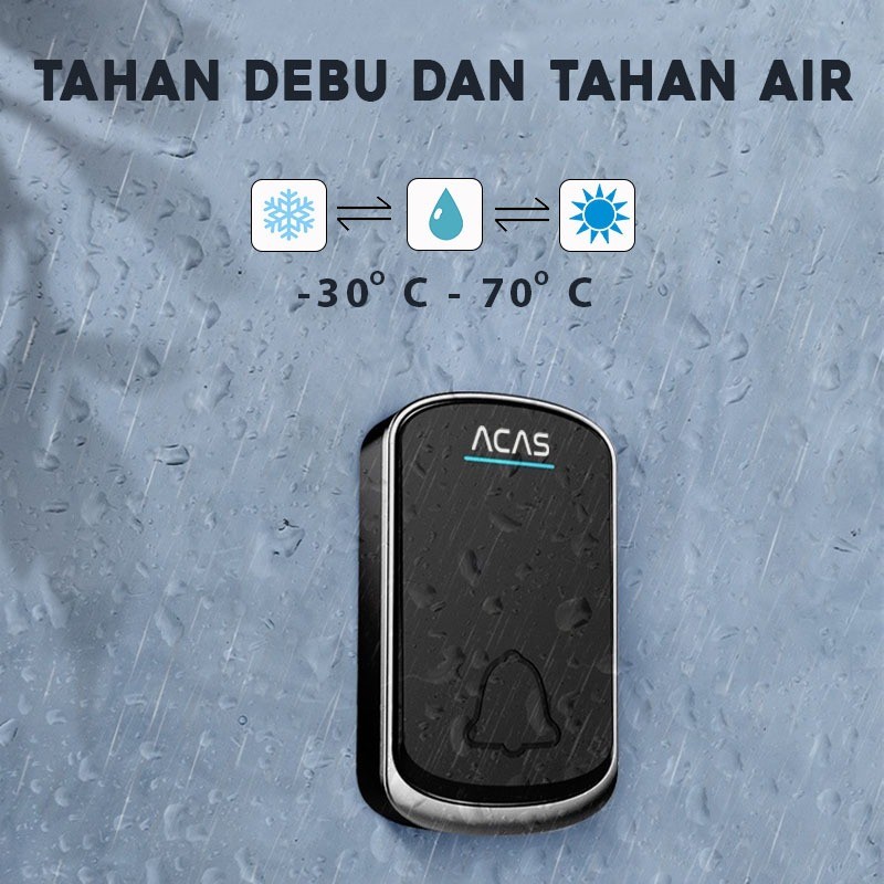 ACAS Doorbell 2 Tombol Bel Pintu Rumah 30Meter