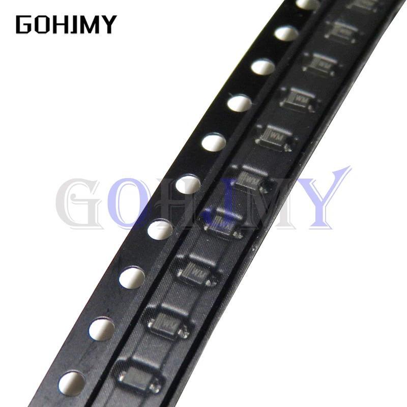 100PCS Dioda Zener SMD SOD-323 0805 025W Dioda SMD BZT52C10V 3V 3V3 7V5 6V8 5V6 5V1 4V7 12V 10V 15V 