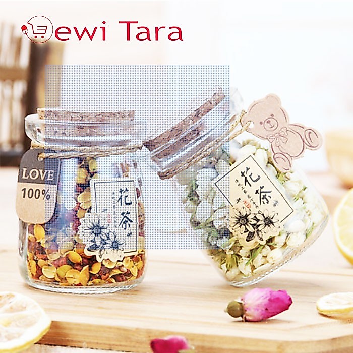 Botol Toples Jar Kaca 100ml 150ml 200ml - Glass Jar - Wish Jar