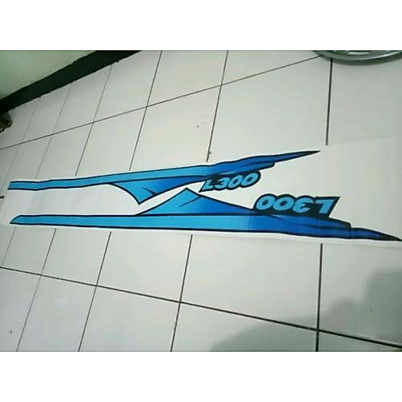 Striping Stiker List Body/ Stiker Bak L300 (Biru/ Kuning) ORI KTB