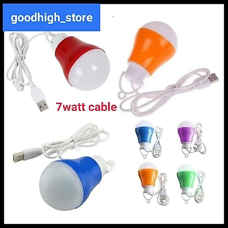 Bohlam Lampu usb kabel 7WATT Putih Terang 4000K