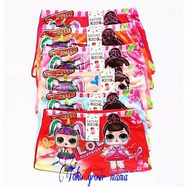 CD celana dalam boxer anak perempuan cewek motif LOL CD Boxer anak cewek LOL murah bahan adem