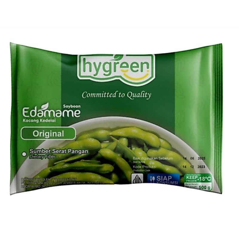 frozen edamame mitratani hygreen kacang kedelai jepang beku rasa original 500 gr