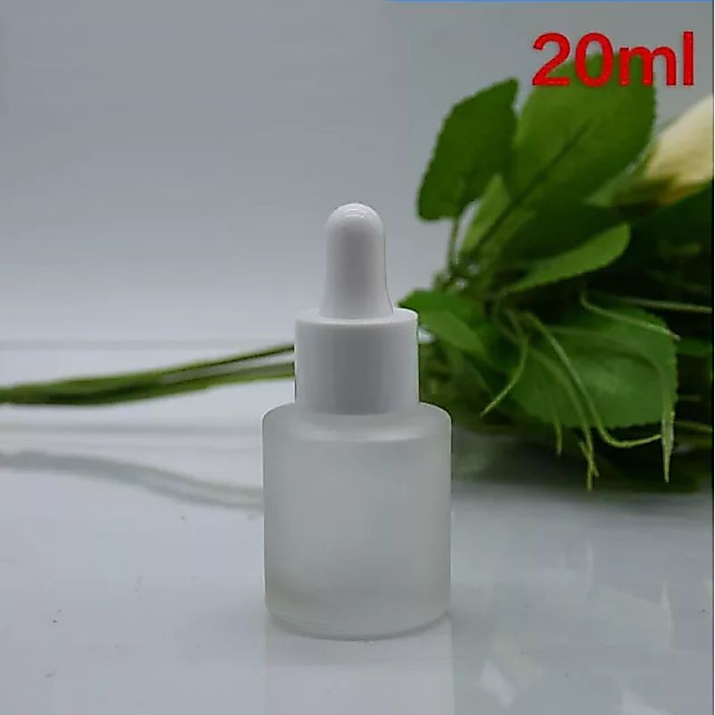 Botol pipet kaca 20ml frosted / botol serum / botol liquid / Botol Essen 20ml frosted tebal import