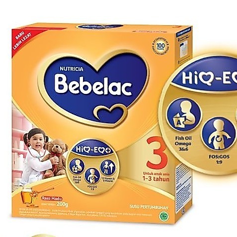 Bebelac 3 Rasa Madu 200 gr Batita 1-3 tahun - Nutricia Bebelove Bebelac 3  Susu Formula Lanjutan
