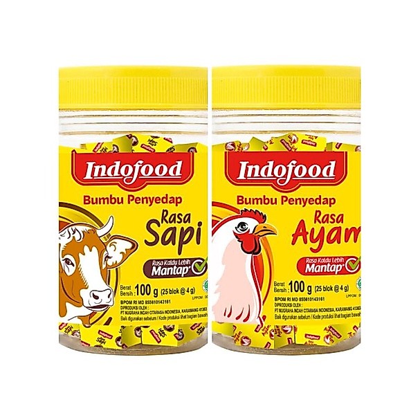 Indofood Bumbu Kaldu Cube Ayam Sapi / Kaldu Blok Rasa Ayam Sapi