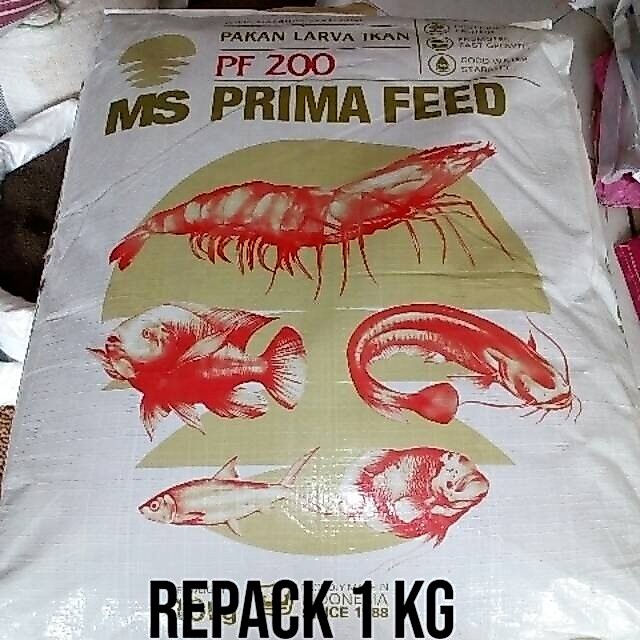 PF 200 Repack 1kg 1 Kg Pelet Makanan Pakan Benih Bibit Anak Larva Ikan