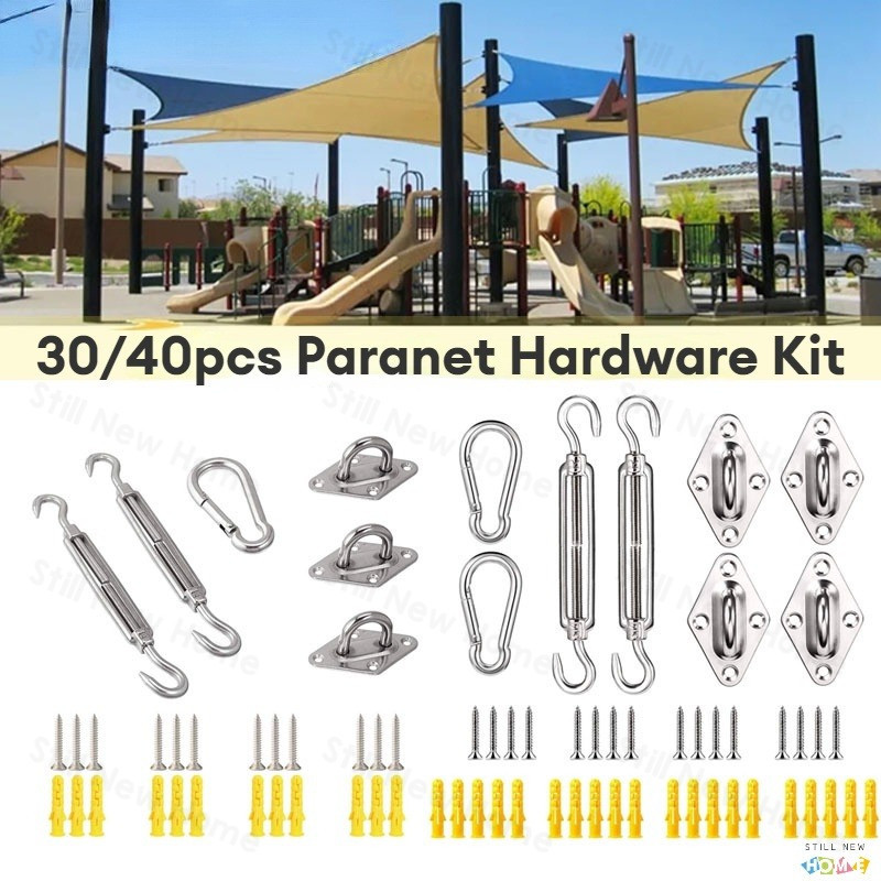 TERASHOP Aksesori Paranet Sun Shade Sail Hardware Kit Adjustable Turnbuckle Shade Sail Hardware Kit