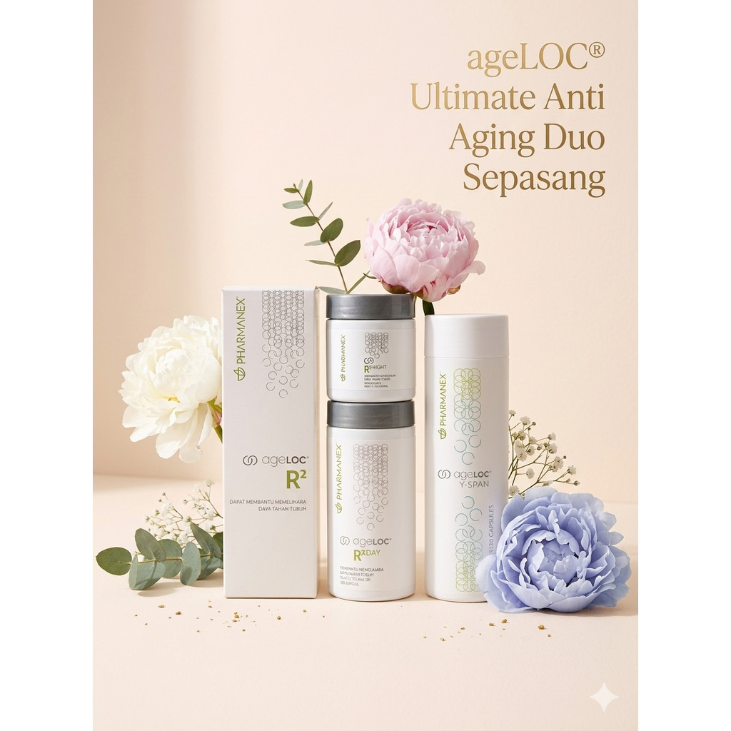 [ SKINOORA ] ageLOC® Ultimate Anti Aging Duo Sepasang YSpan R2 Nu Skin 1 SET ULTIMATE DUO