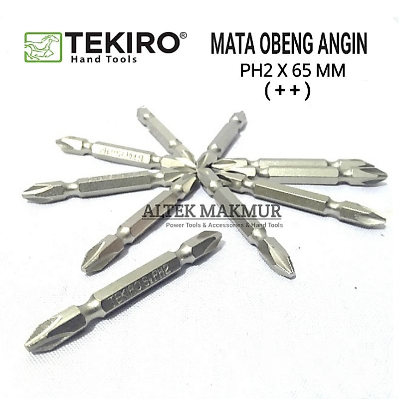 TEKIRO MATA OBENG ANGIN PENDEK PH2X65MM PLUS PLUS / MATA OBENG BOR PH 2 X 65 MM + +