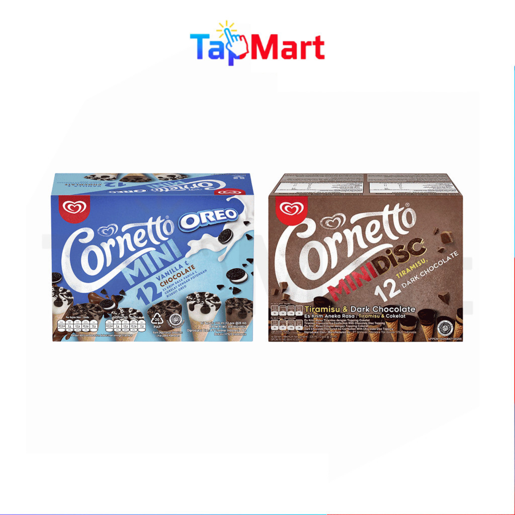 TapMart - WALLS Wall's Cornetto Ice Cream Mini Box Dark Choco Oreo 12 PCS