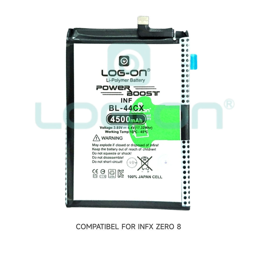 Baterai Log-on BL-44CX For INFINIX ZERO 8 Fast charging 45W  4500mAh Original Capacity