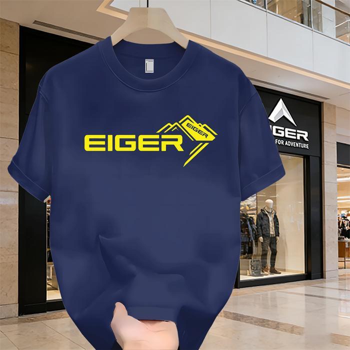Kaos Eiger Simple Kuning Cerah | Kaos Harian Pria Eiger Premium Anti Gerah - hitam, S