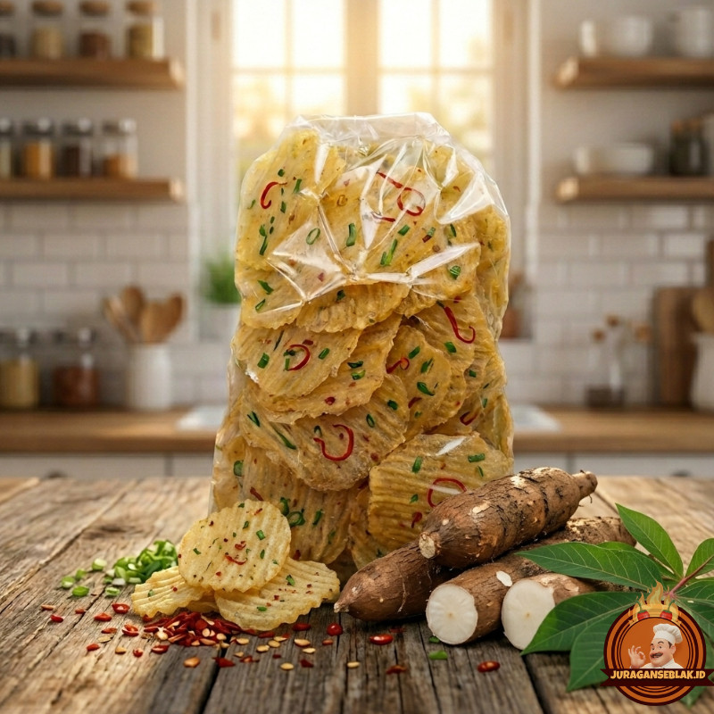 Kicimpring Opak Singkong Asli Mentah Gurih Renyah, Krupuk  sampeu khas Bandung
