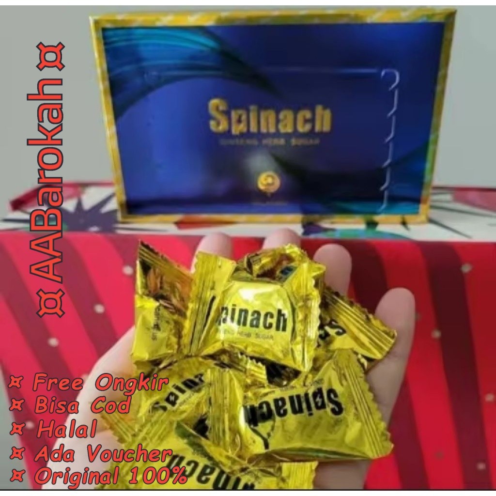 Spinach Candy Gingseng Permen Penambah Energi Dan Stamina Spinach Candy Original Malaysia Permen Sta