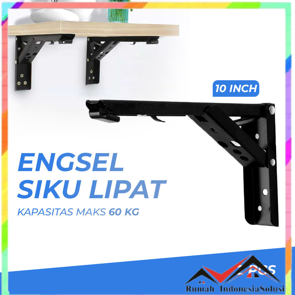 

- XIDA Bracket Siku Rak Dinding Penyangga Stainless Steel 60kg 2 PCS - NED-6112 -