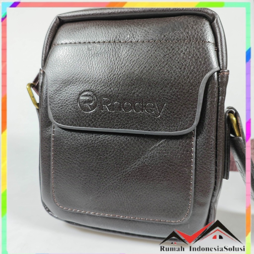 

- Rhodey Tas Selempang Pria Messenger Shoulder Bag PU Leather - 6331 -