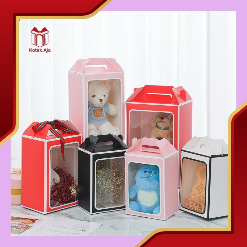 

Box Gable Jendela Mika Besar / Box Gable Jinjing / Box Boneka Ivory / Gift Box / Packaging I BH02-BH03