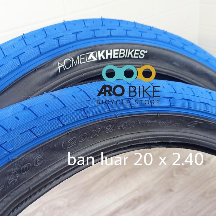 Ban luar sepeda 20 x 2.40 Acme Khebikes Khebike ban BMX ban luar warna - Hijau Terlaris