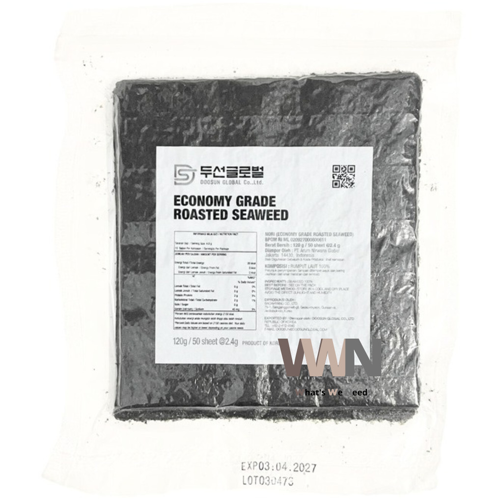 

Sushi Nori Manjun Doosun Economy Grade Roasted Seaweed Rumput Laut 50 Lembar / 120gr