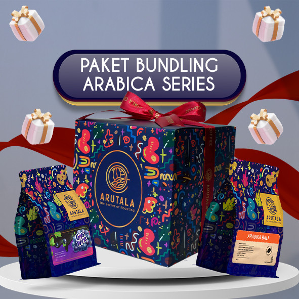 

JAMIN MURAH !!!Arutala Paket Bundling Kopi 100gr Isi 5 Pcs - Arabika Series(BISA LANGSUNG ORDER)