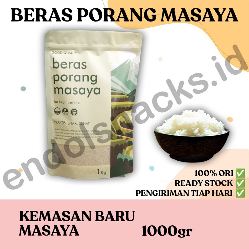 

READY STOCK BERAS PORANG MASAYA 1 KG RENDAH KALORI