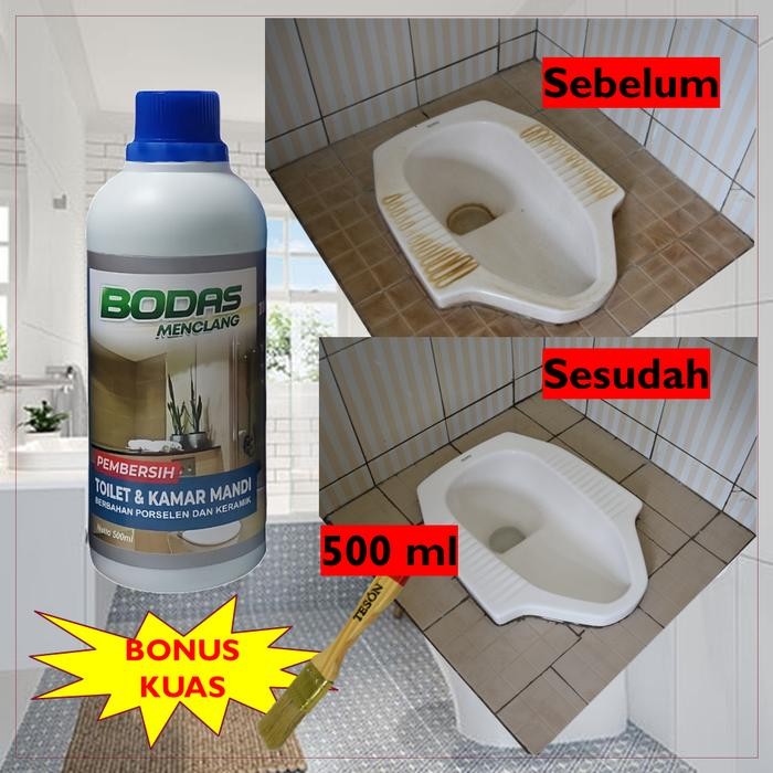BODAS Cairan Pembersih Kerak WC Toilet dan Kamar mandi 500ml Plastik