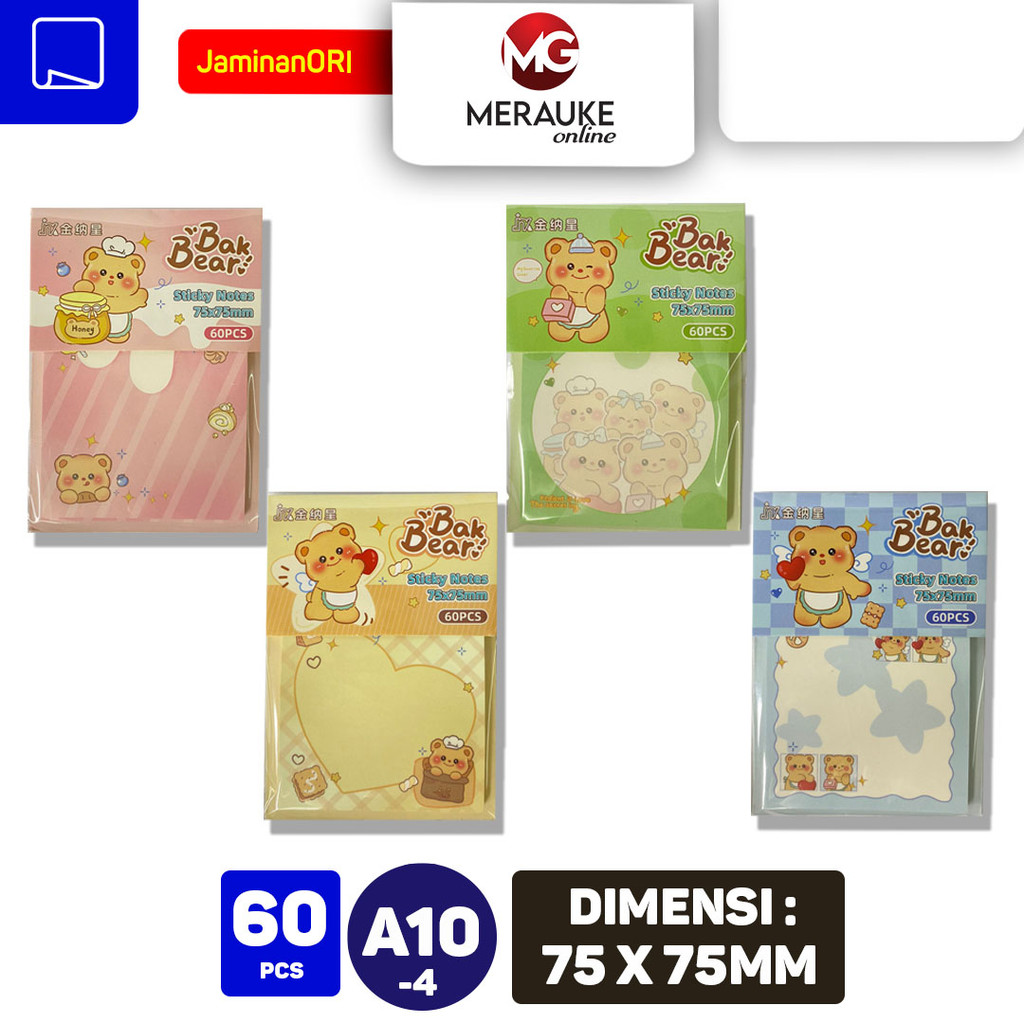 

JIN NA XING Sticky Notes BAK BEAR A10-4