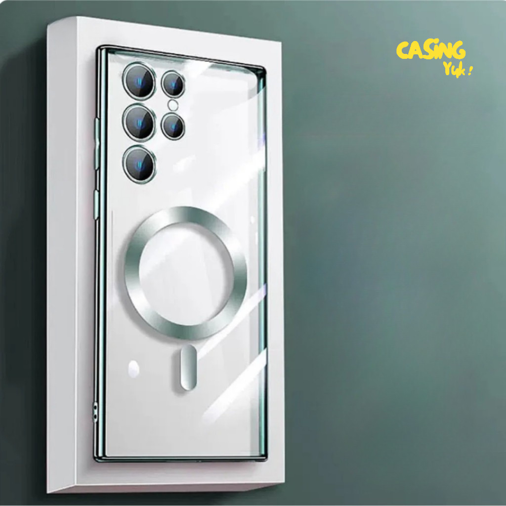 Case Samsung 20 Ultra 10 Plus Support Magsafe Wireless Charging Premium Softcase Clear Transparent C