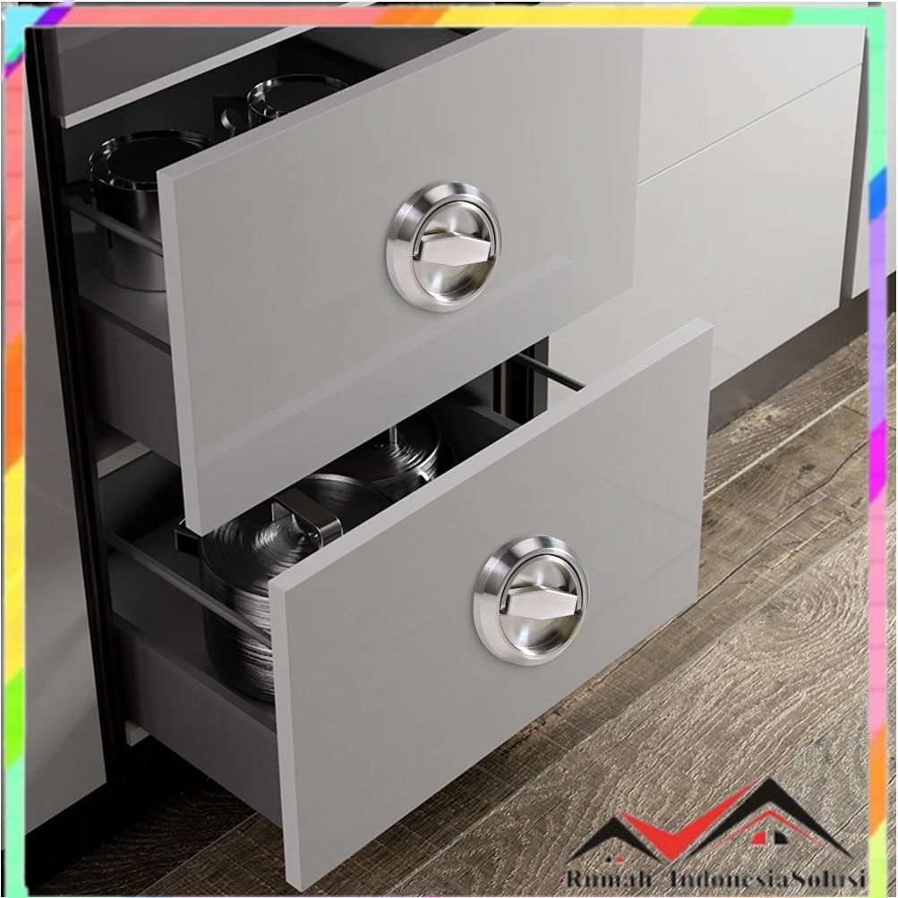 

- CHITOP Gagang Pintu Kabinet Laci Minimalis Hidden Door Handle 1 PCS - SS304 -