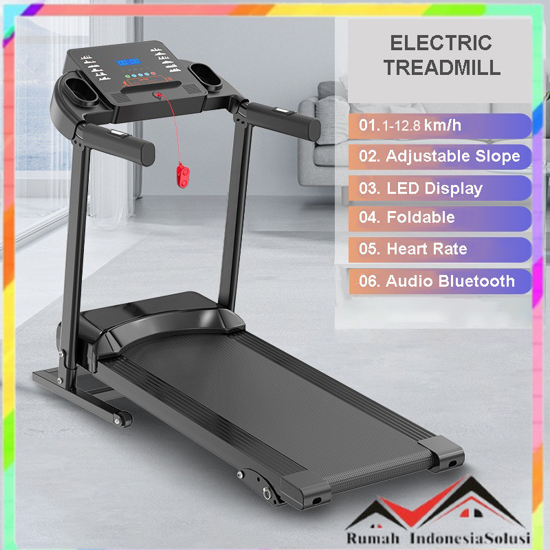 

- TaffSPORT Treadmill Elektrik Lipat 12 Speed Audio Heart Rate - Q6 -