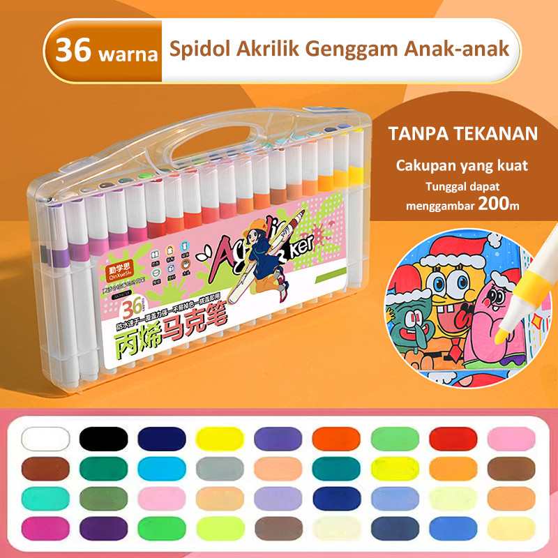 

Set Pen Akrilik Marker Kering Cepat Tahan Air Lama Alat Menggambar Kreatif Seni Pendidikan Anak Cocok untuk Anak Berbagai Pilihan Warna