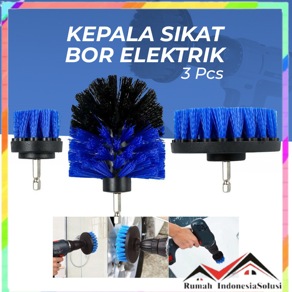 

- MSHIER Kepala Sikat Bor Elektrik Power Cleaning Head 3 PCS - DB003 -