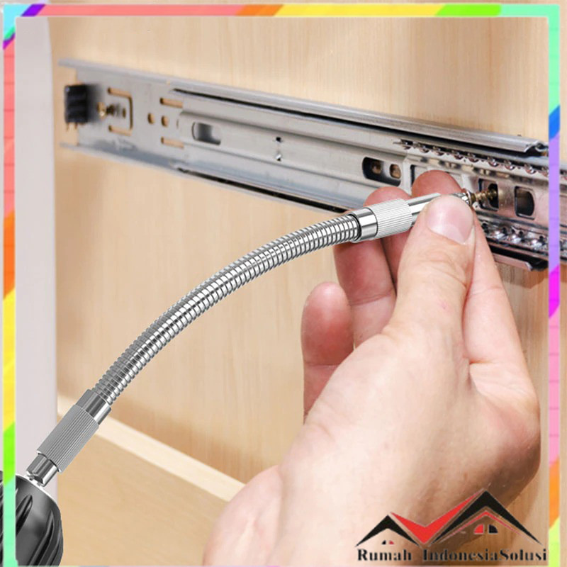 

- OLOEY Ekstensi Kepala Obeng Bor Fleksibel 1/4 6.35mm 295mm - HT570 -