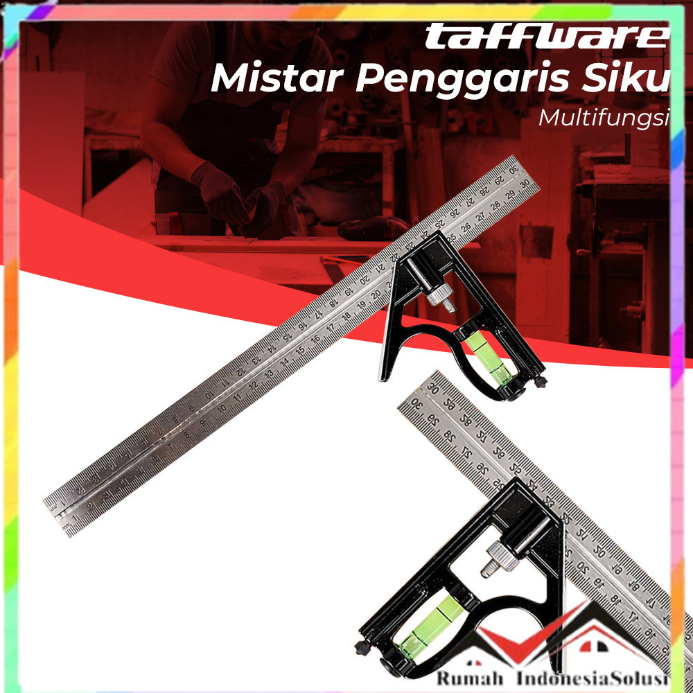 

- Taffware Mistar Penggaris Siku Adjustable Angle Ruler Waterpass 305mm - ZEAST -