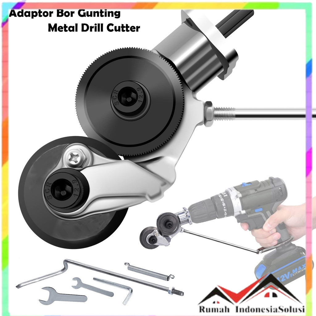 

- RACHOME Adaptor Bor Gunting Plat Besi Metal Drill Cutter - R125 -