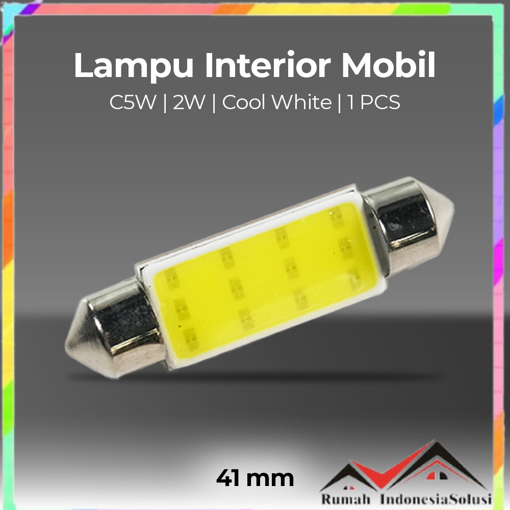 

- Lampu Interior Mobil LED Plat Dome Light C5W 2W Cool White 1 PCS - BA9S -